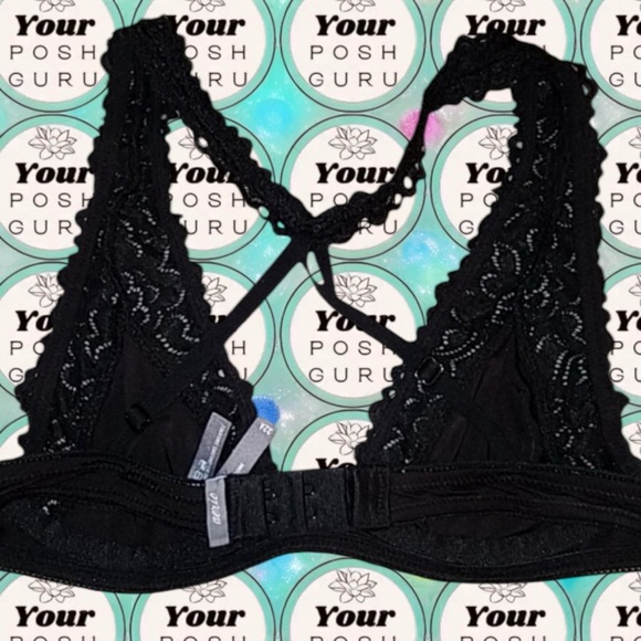 🆓 AERIE 🖤 Silky racer back black lace triangle bralette 🆓️FREEW/$30BUN - Picture 1 of 5